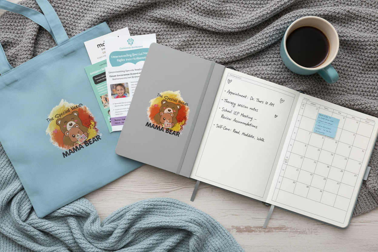 Notebook - Flat Lay with Advocacy Items